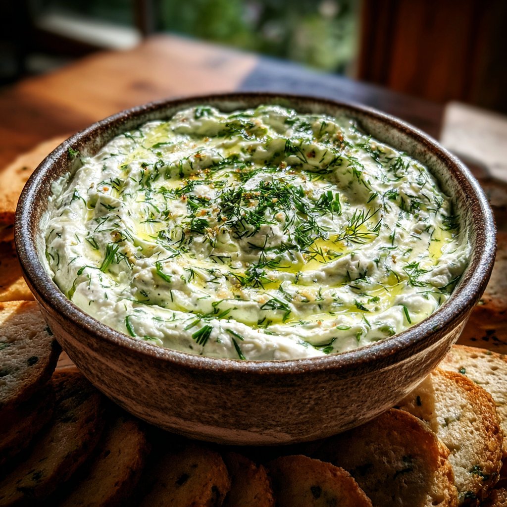 Cucumber and Herb Goat Cheese Dip