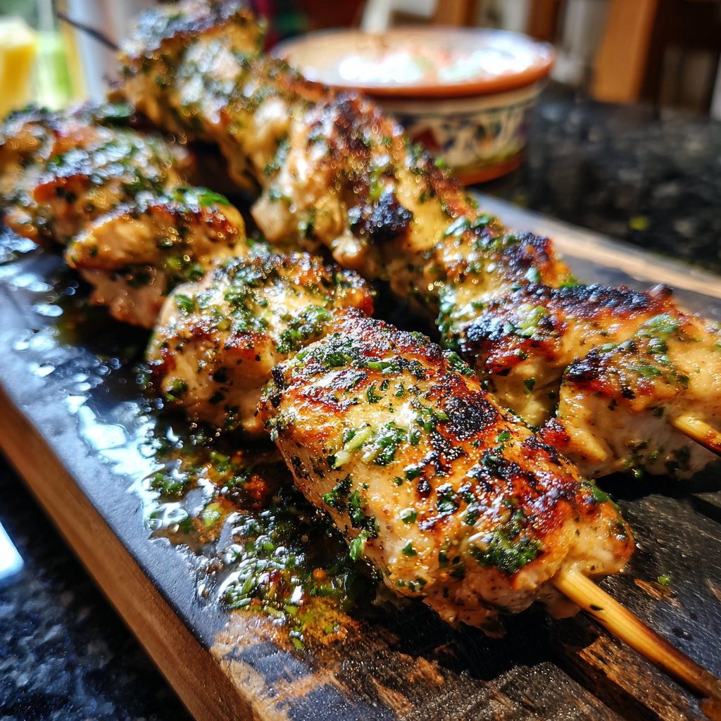 Herbed Garlic Chicken Skewers