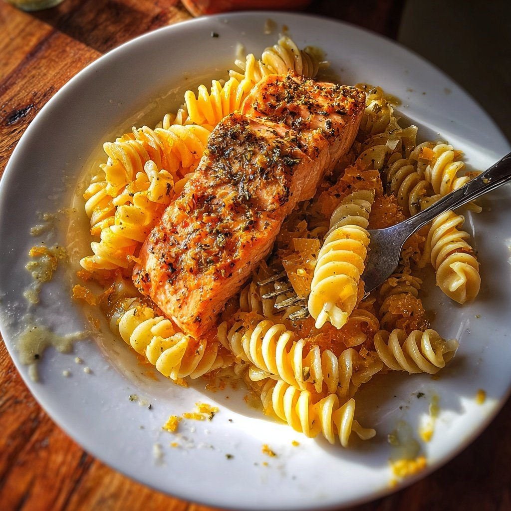 Zesty Orange Salmon Pasta