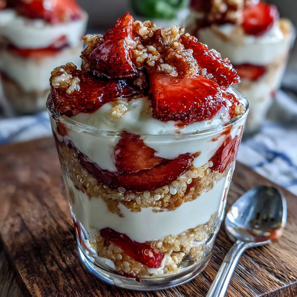 Strawberry Quinoa Parfait Cup